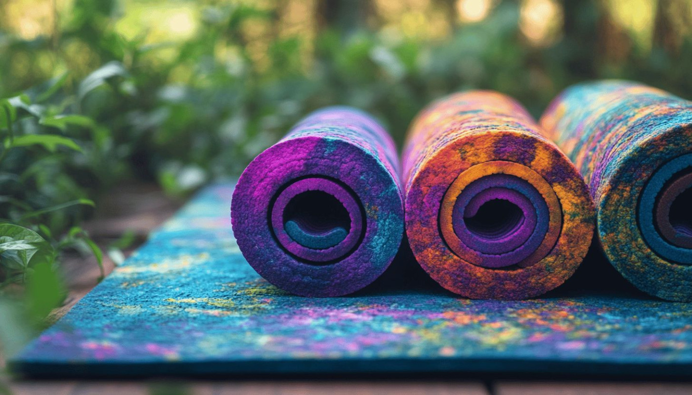 Bienfaits des tapis de yoga teints avec des plantes médicinales